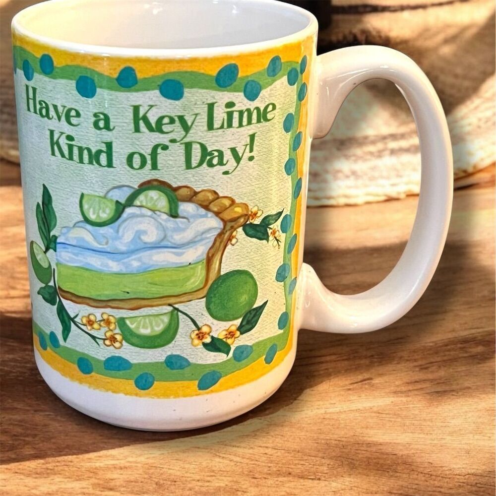 Cuppa Ceramic Coffee Mug Key Lime Pie Recipe Multicolor Key West Florida Cute